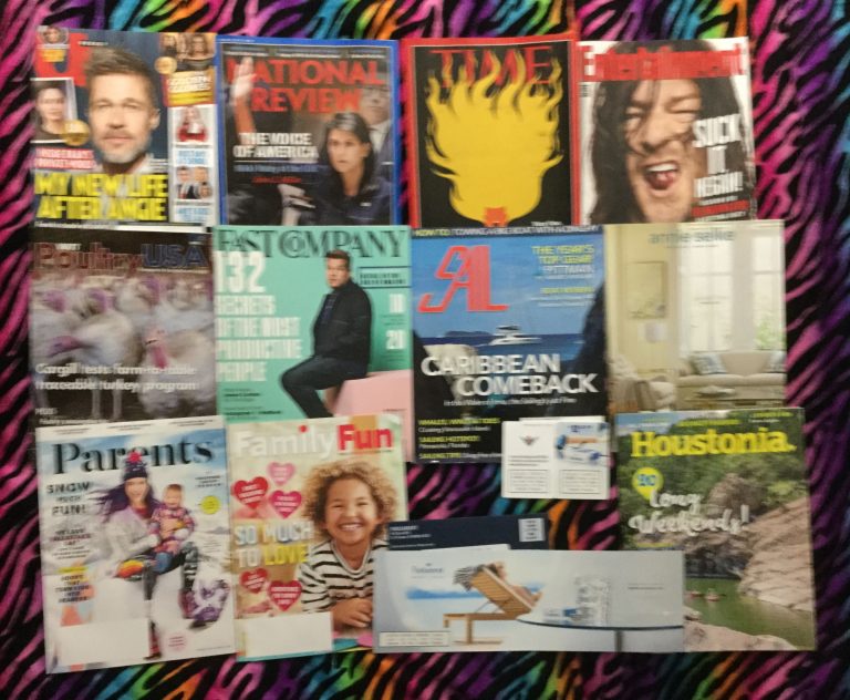 📬 01-16-2017 Free Mail 👪 US weekly 🎲 National Review ⏰ TIME 📺 Entertainment weekly 🐓 Poultry USA 🐇 Fast Company ⛵ SAIL 🎀 annie selke 💁👧👷 Parents 🎡 Family Fun 🚬 Parlament coupon 🏙 Houstonia 📚