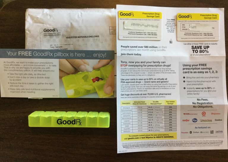 Free GoodRx Pillbox