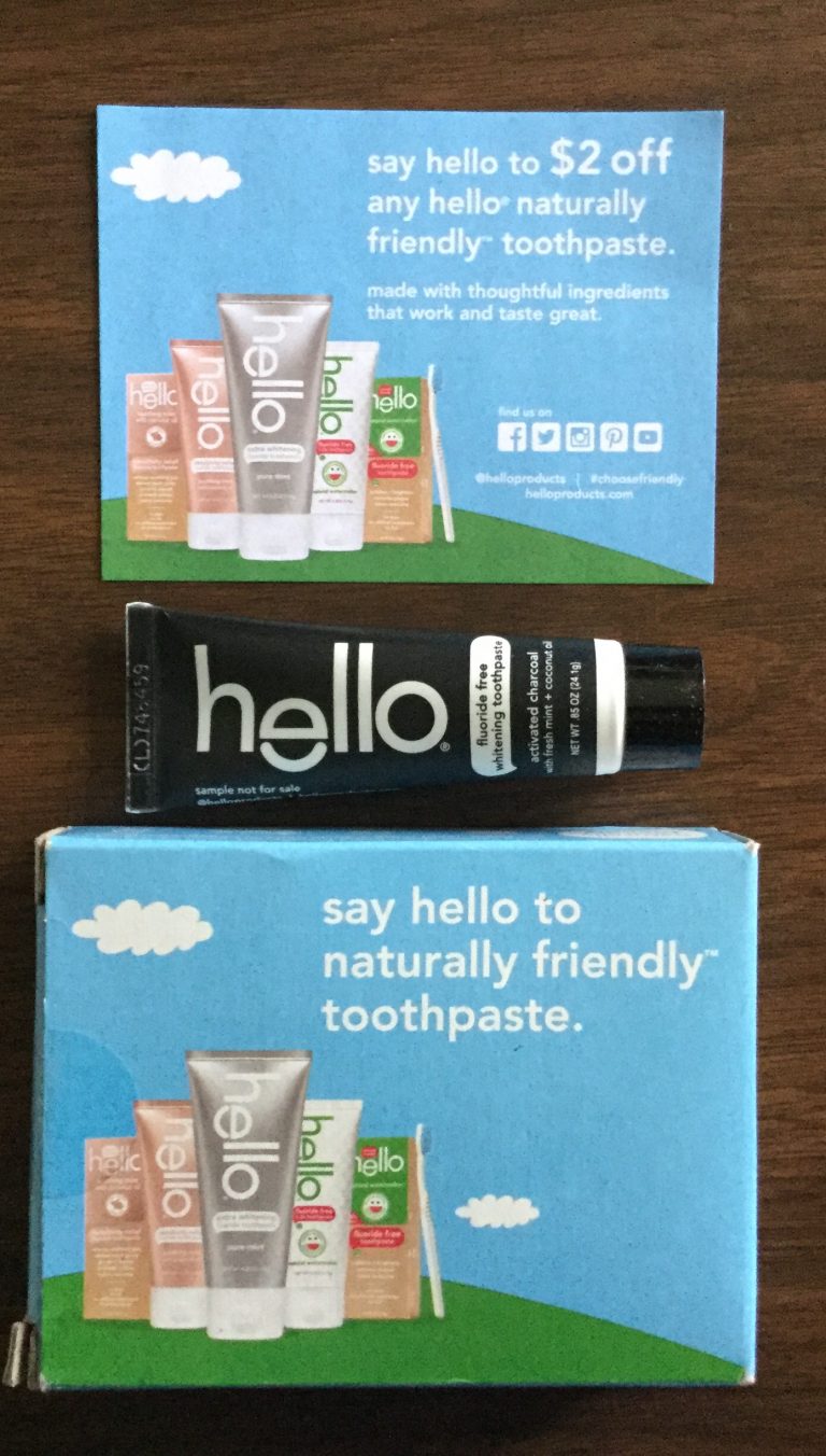 Free Hello fluoride free Whitening Toothpaste  sample