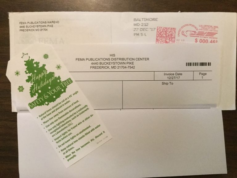 Free Safety and your Tree Holiday Hangtag from FEMA