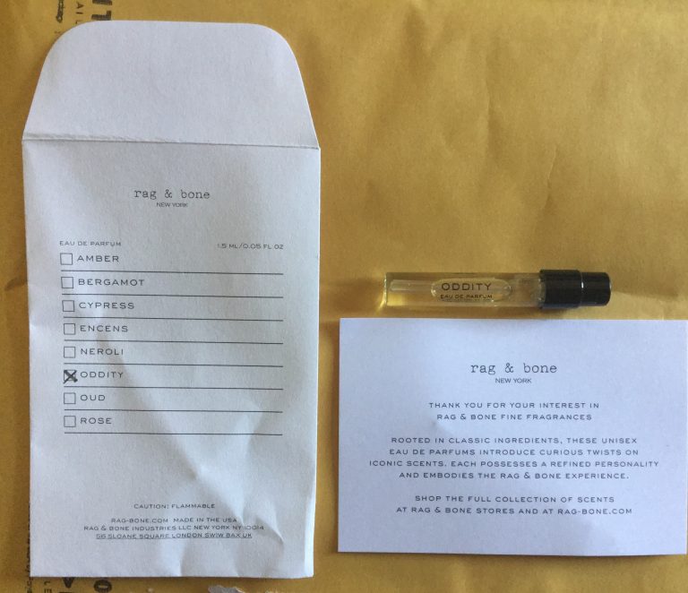 Free ODDITY Fragrance sample