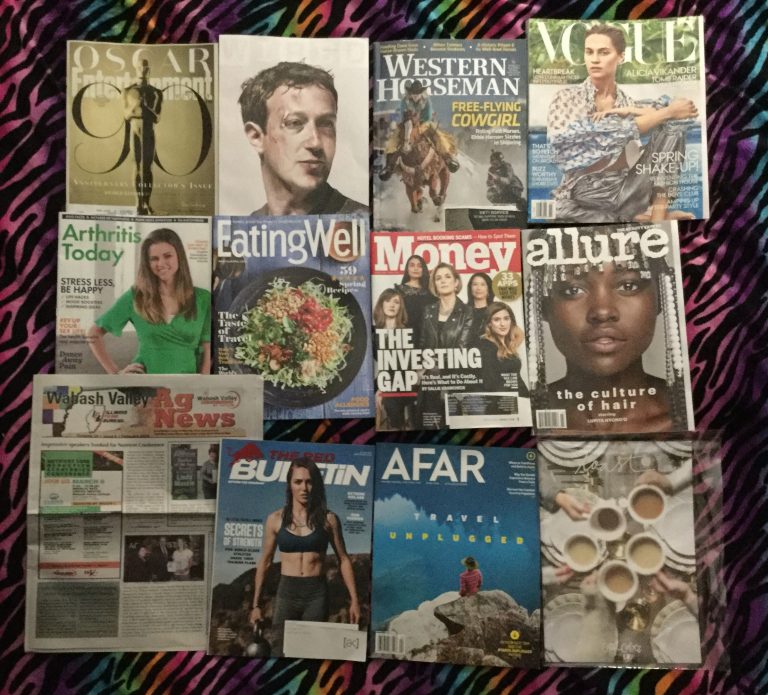 📫 02-17-18 Free Mail 📺 Entertainment weekly 🔌 Wired 🏇 Western Horseman 👗 Vogue 💉 Arthritis🍽 Eating Well 💸Money    💆 Allure 🐮🌽 Wabash Valley Ag News 👙  The Red Bulletin 🛣 AFAR 👝 Toast Cotton📚 Colors