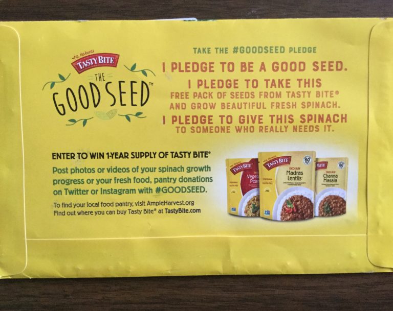 Free Tasty Bite Spinach Seeds