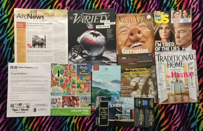 📬 04-06-2018 Free mail 🔌 Arc News 🏈 Variety 🐽🗽 New York 👄 US weekly 💲 Dollar Tree 🌴 Value Seekers Club catalog 🛥 Viking 2019 River Cruises guide 🐔 WATT Poultry USA 🏡 Traditional Home 🍂 SKOAL coupons 📚