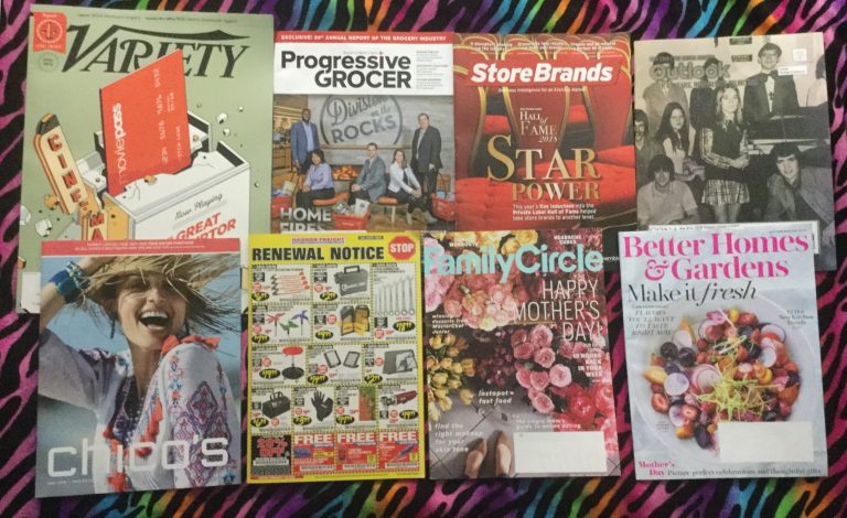 📬 04-26-2018 Free mail 💳 Variety🍇 Progressive Grocer 🌟 Store Brands 🎹 The Wayne County Outlook 👒 Chico’s  🛠 Harbor Freight 🌹 Family Circle 🍓 Better Homes & Gardens 📚