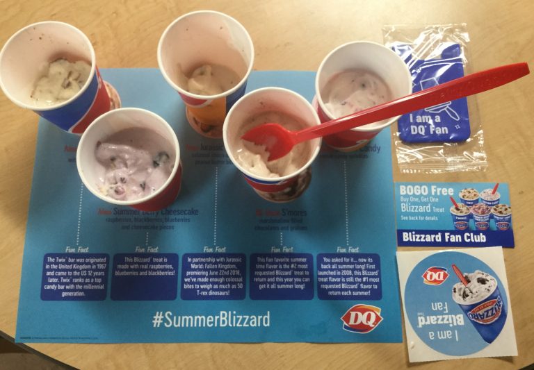 Free  sneak peek of DQ Summer Blizzard Menu