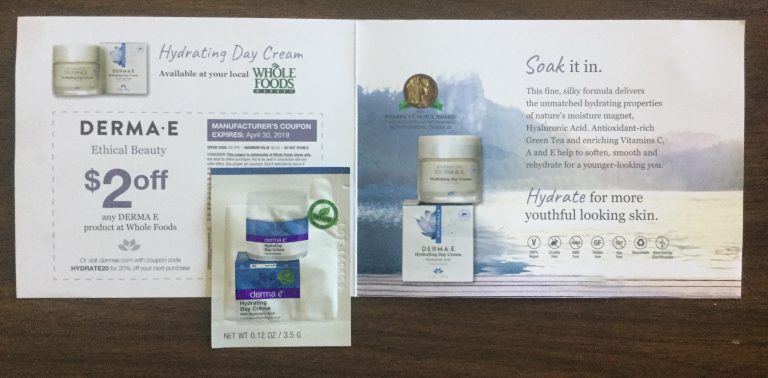 Free   Derma e  Hydrating Day Cream