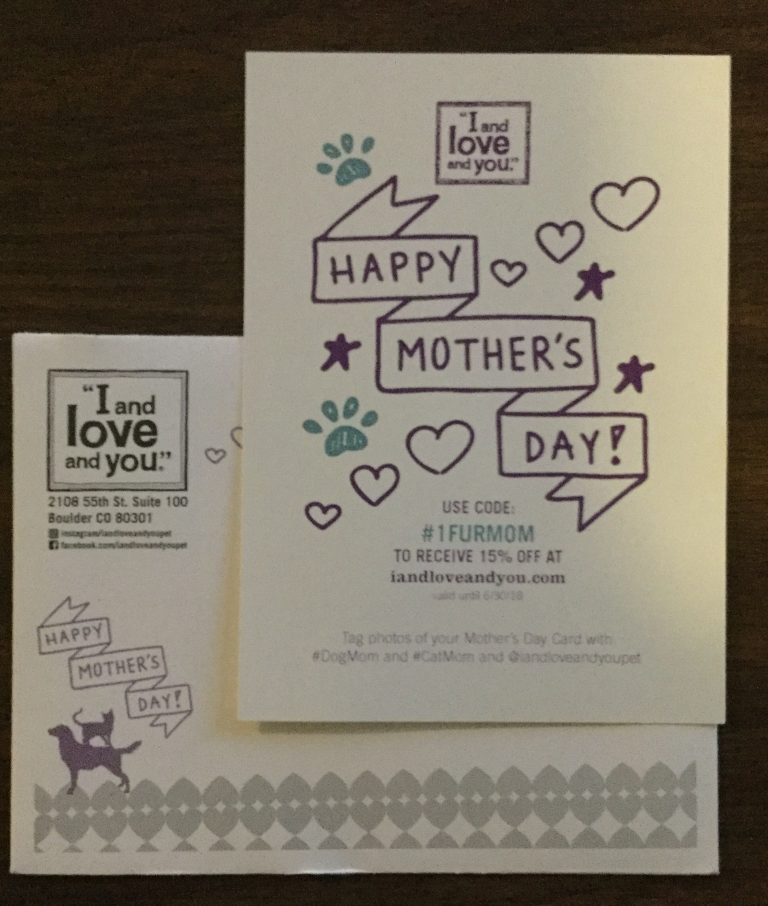 Free I and love and you  Mothers day card