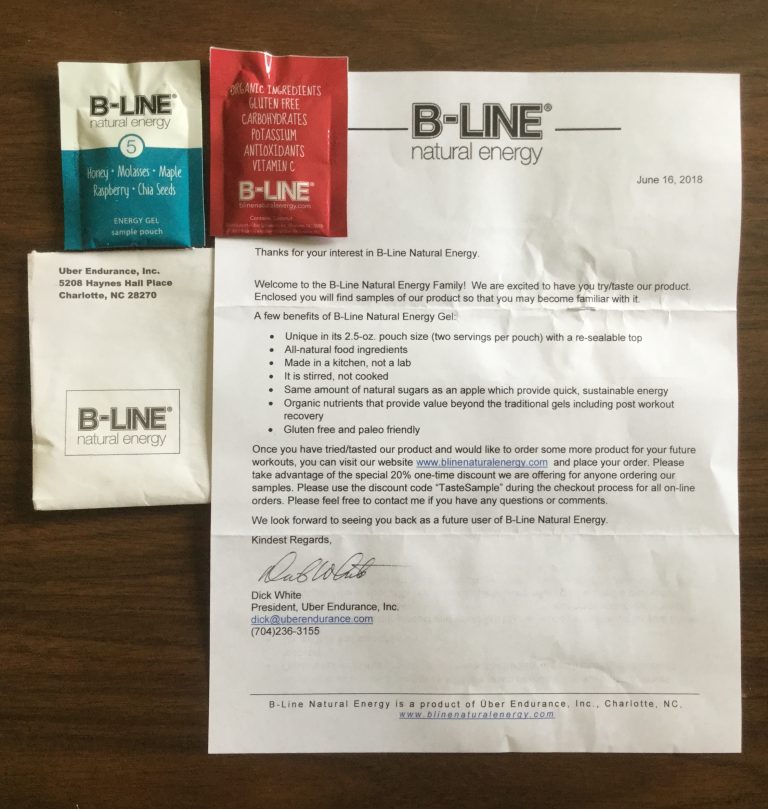 Free B-LINE Natural Energy samples
