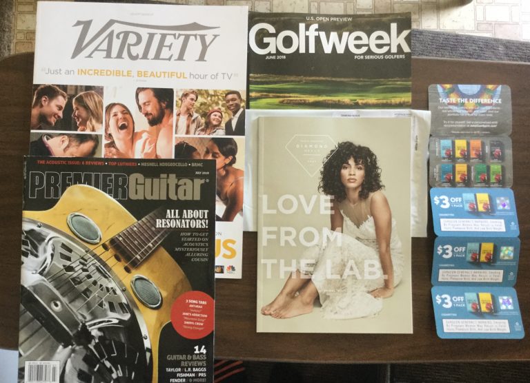 📬 06-07-2018 Free mail 👪 Variety ⛳ GolfWeek 🎸 Premier Guitar 💎 Diamond NEXUS 🚬 Natural American Spirit coupons 📚