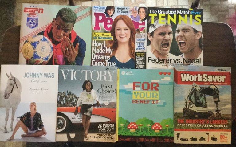 📬 06-09-2018 FREE mail ⚽ ESPN 👪 People 🎾 Tennis 👕🎽 Johnny Was ⛪ Believer’s Voice of VICTORY 🍄 Health Alliance 🚜 Bobcat WorkSaver 📚