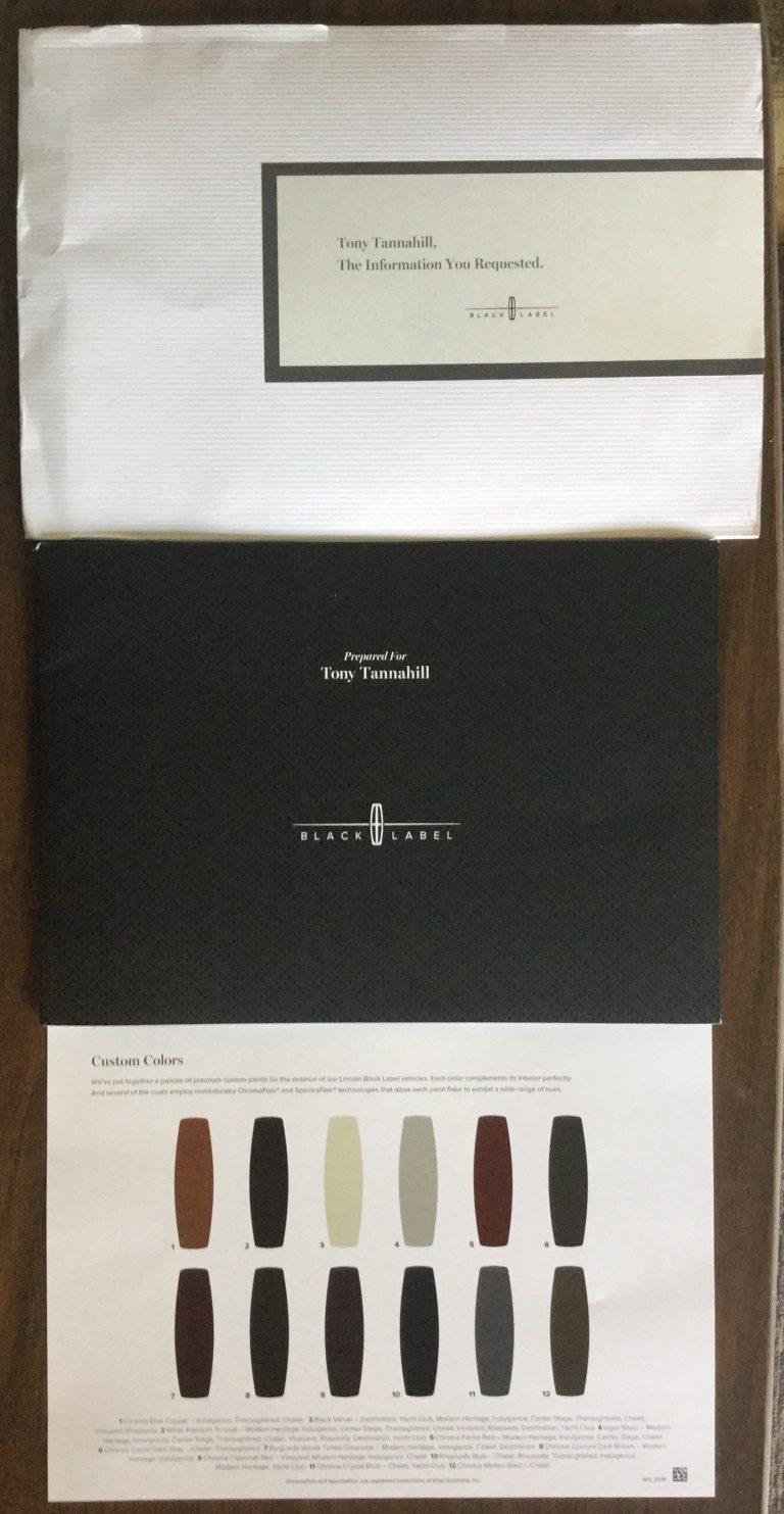 Lincoln Motor Company  Black Label buyers guide