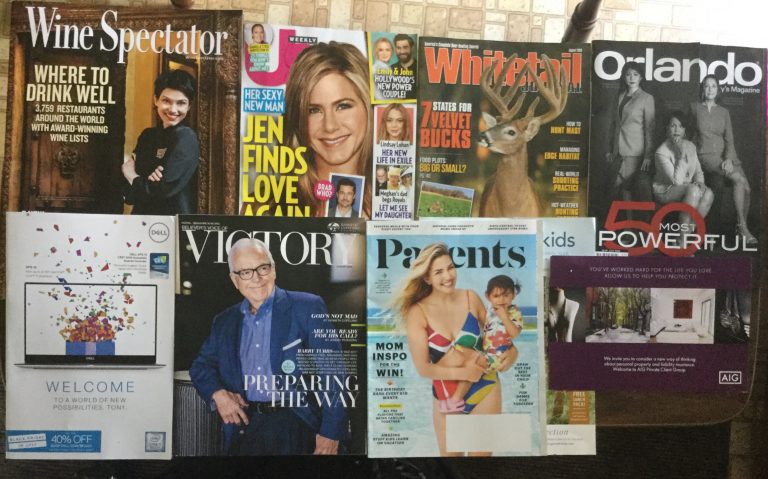 📬 07-09-2018 FREE mail 🍷 Win Spectator 👪 US weekly 🔫 Whitetail Journal 🕴Orlando 💻 DELL ⛪ Believers Voice of VICTORY 👙 Parents 🏡 AIG 📚