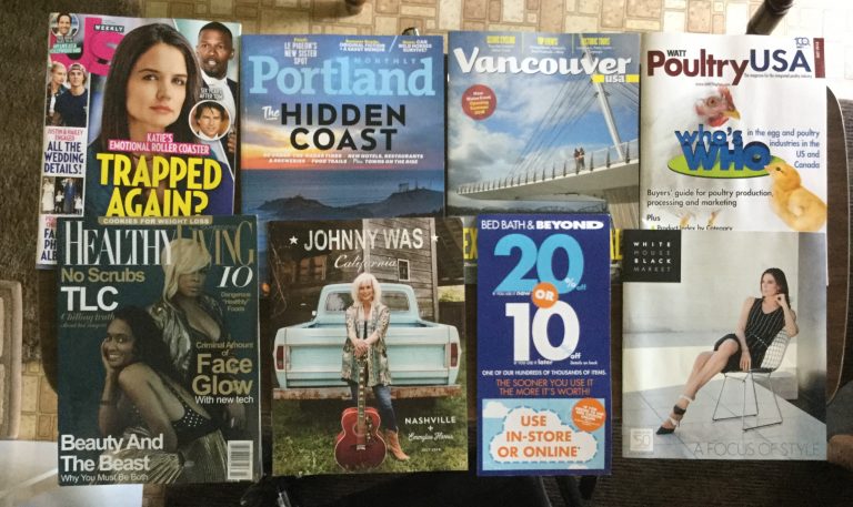 📬 07-17-2018 FREE mail 👪 US weekly 🏖 Portland Monthly 🛳 Vancouver USA 🐔 WATT Poultry USA 👙 Healthy Living 👗 Johnny Was 🛏 Bed Bath & Beyond 🎽 White House Black Market 📚