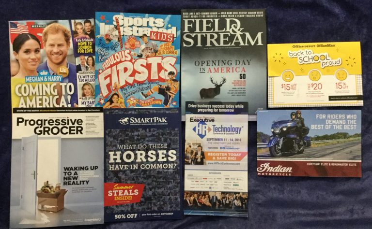 📬 07-24-2018 FREE mail 👪 US weekly 🏅Sports Illustrated KIDS  🏹 Field& Stream 🚌 Office Depot – Office Max coupons 📦 Progressive Grocer  🏇 SmartPak 🏬 Human Resource Technology Conference & Exposition at Las Vegas 🏍 Indian Motorcycle offer 📚