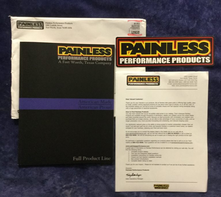Free sticker from  Painless Performance Products