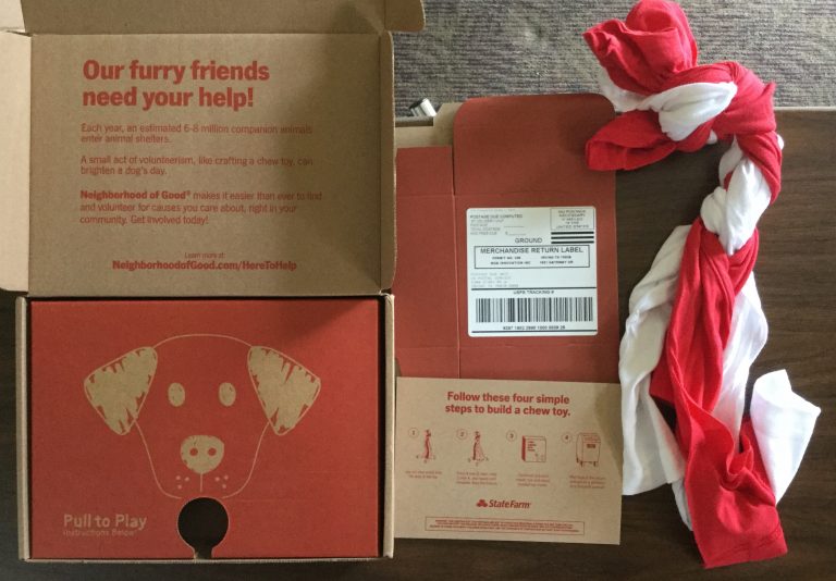 Free chew toy from #StateFarm