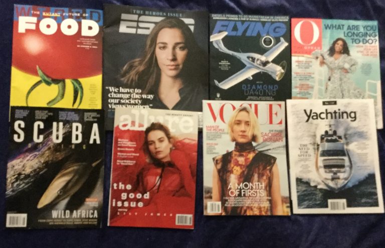 📬 07-21 2018 FREE mail 🍅 Wired 🙎 ESPN 🛩 Flying 👗 O 🏊 Scuba Diving 👙Allure 👩 Vogue 🛥 Yachting 📚