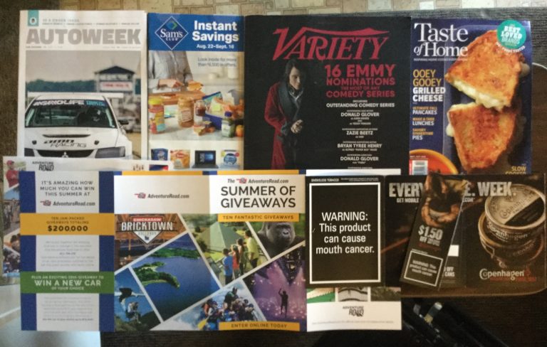 📬 08-16-2018 FREE mail 🏎 Auto Week 🏪 Sam’s Club 📽 Variety 🧀 Taste of Home 🗺 The Adventure Road guide 🚭 Copenhagen coupon 📚