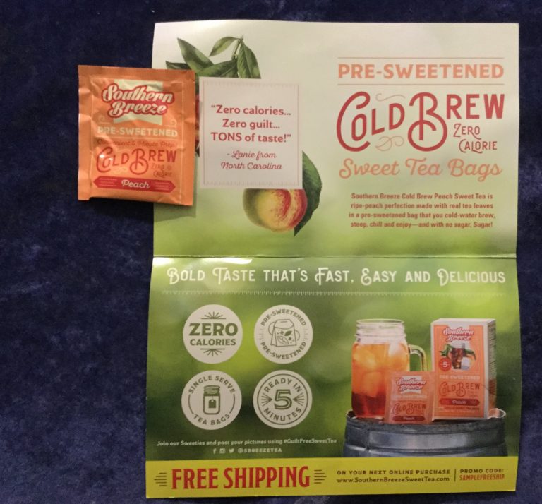 Free Southern Breeze Sweet Tea Cold Brew Peach Tea