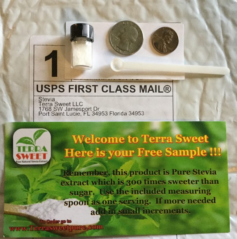 Free TerraSweet Pure sweetener