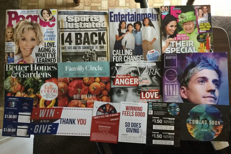 📬 09-22-2018 FREE mail 👯 People 🏅⚾ Sports Illustrated 📽 Entertainment weekly 👸 US weekly 👻 Better Homes & Gardens 🎃 Family Circle 🗽 New York 💻 ESPN 🚬 Pall Mall coupons 🐪 Camel coupons 👿 📚