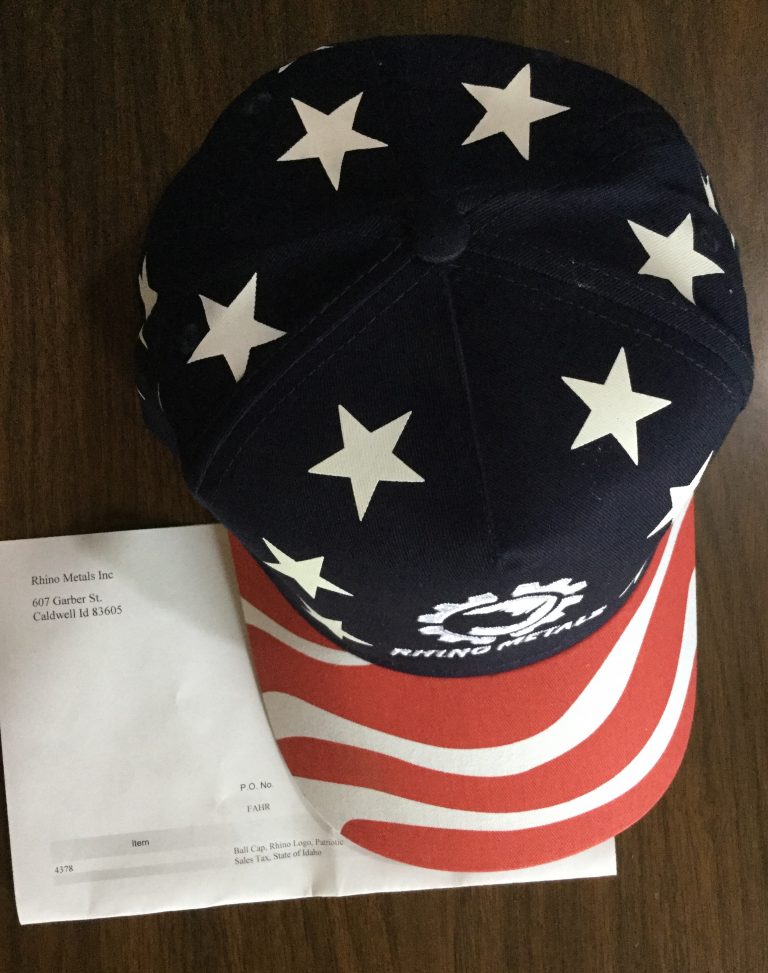 Free Hat from Rhino Metals