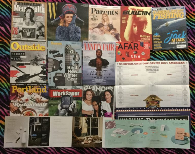 📬 10-15 2018 FREE mail 🏋 Men’s Health 🎃 W 👪 Parents 💀 The Red Bulletin 🎣 Florida Sport Fishing 👻 Outside 🔋 Outside Buyers Guide 🕴 Vanity Fair 🌜 Afar 🚭 Grizzly coupons 🍹 Portland Monthly 🚜 WorkSaver 👗 Glamour  🚪 SimpliSafe 🐄 💧MOO 📚