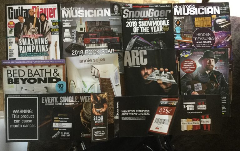 📬 10-16-2018 FREE mail🎸 Guitar Player  🎹 Electronic Musician ⛄ Snow Goer 🎼 Electronic Musician 🛏 Bed Bath & Beyond 👻 Annie Selke 🔌 ARK Magazine   📻 AMS 🚭 Copenhagen coupons 🚬 Winston coupon  🎃📚