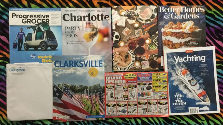 📬 10-25-2018 FREE mail 🚋 Progressive Grocer  🍷 Charlotte 🎃 Toast🎂 Better Homes & Gardens ⛳ Clarksville Tennessee 2018 Travel Planner🛠 Harbor Freight Tools ⛵ Yachting 📚