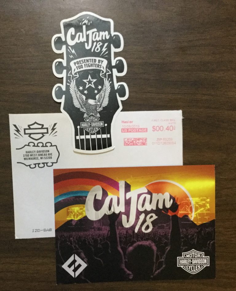 Free Cal Jam 18 Harley-Davidson  Motor Cycles sticker