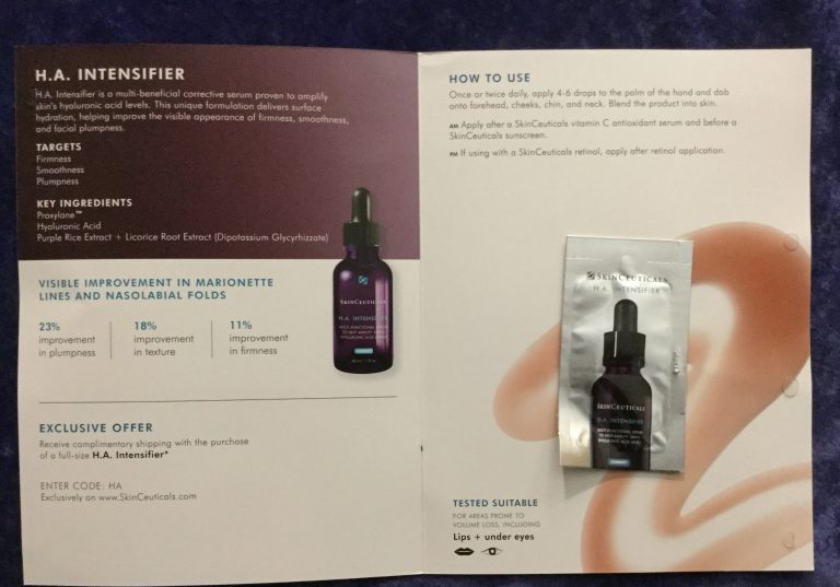 Free SkinCeuticals H.A. Intensifier Sample