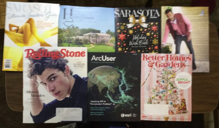 📬 11-30-2018 FREE mail 🌅 Sarasota with 🏘 Homes & Estates and 📖 Sarasota magazine 👖  Johnnie-O 💎 Rolling Stone 🌎 ArcUser 🎄 Better Homes & Gardens 📚