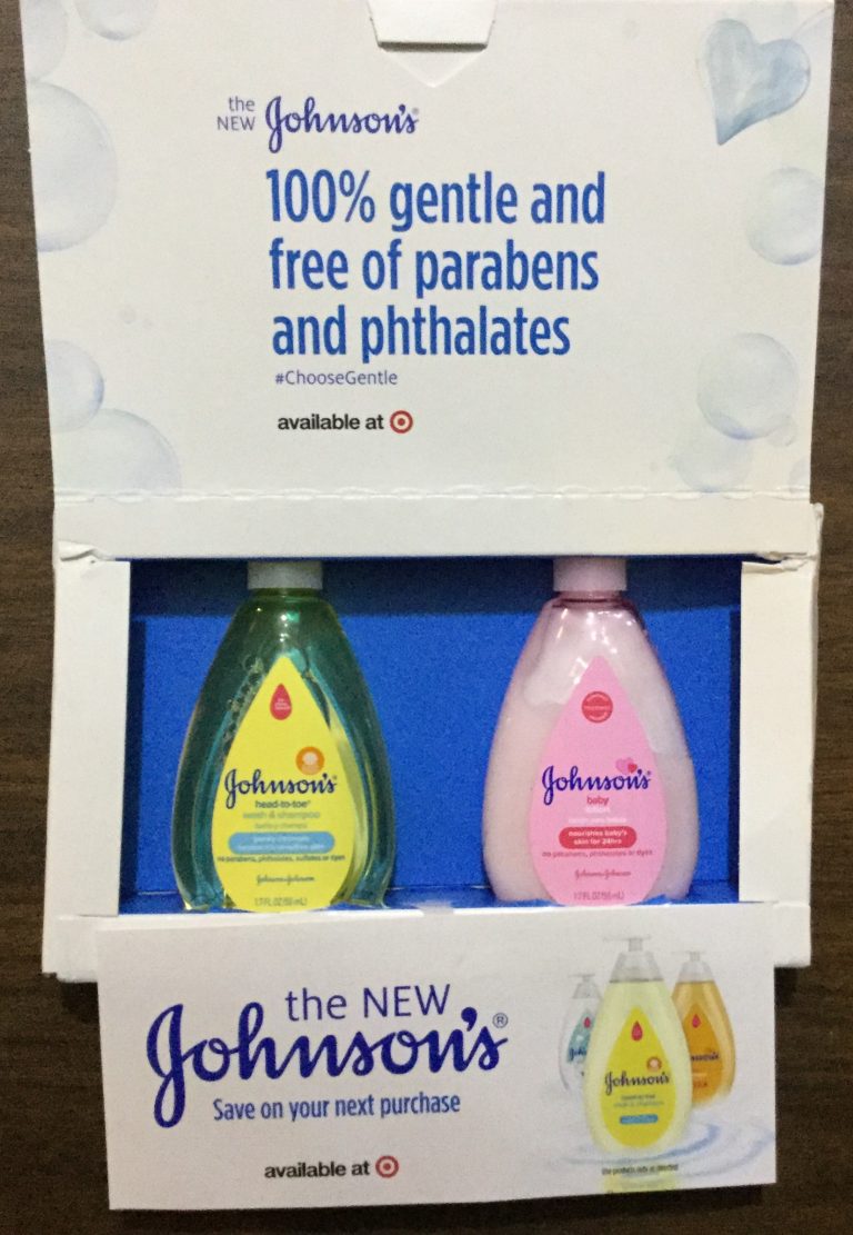 Free Johnsons Baby shampoo and body lotion