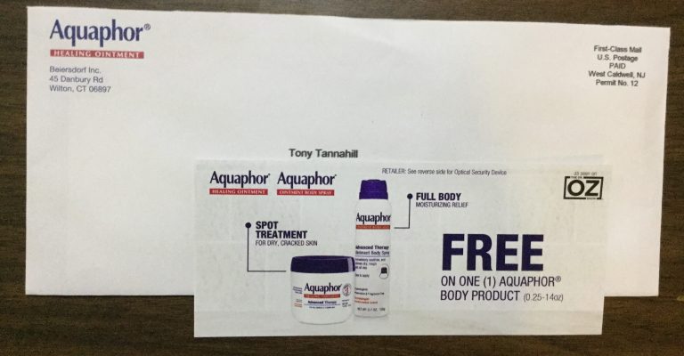 Free Aquaphor Body Product Coupon