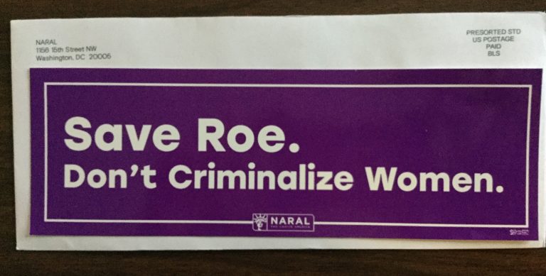 Free Save Roe. Don’t Criminalize Woman Sticker