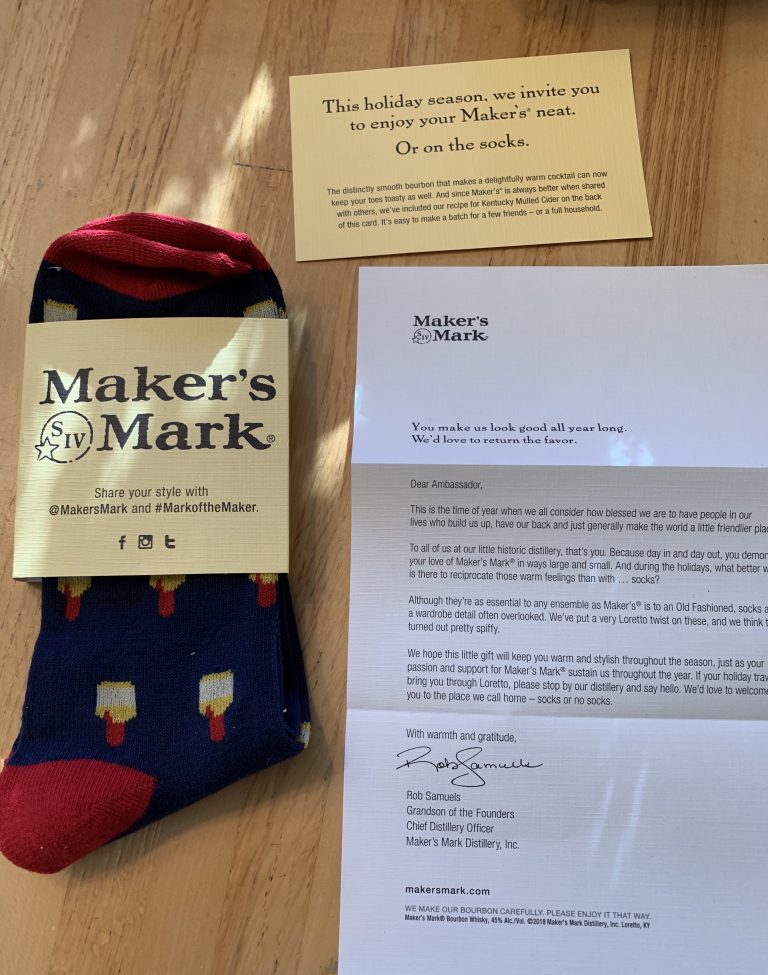 Free gift from Maker’s Mark