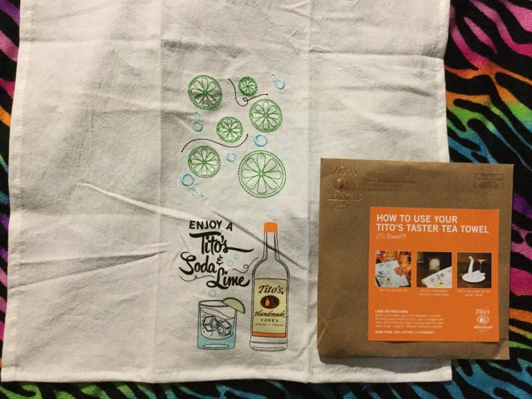 Free Tito’s Handmade Vodka Taster Tea Towel