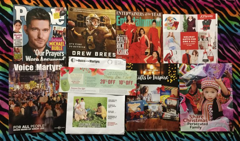📬12-01-2018 FREE mail 👪 People 🏈 Sports Illustrated  📽 Entertainment weekly 🛍 JCPenny ⛪ The Voice of the Martyrs 📚