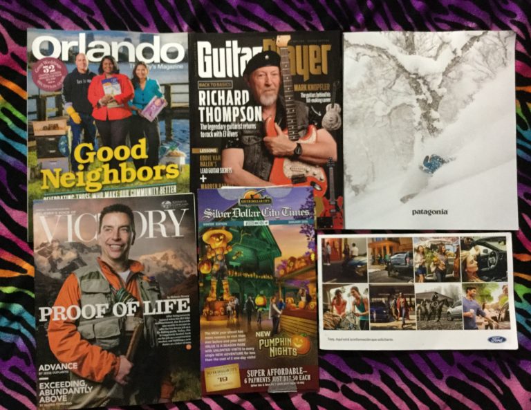 📬 01-08-2019 FREE mail 🐟 Orlando 🎸 Guitar Player 🏂 Patagonia ⛪ Believer’s Voice of Victory 🎃 Silver Dollar City Times 🚗 Ford buyers guide 📚