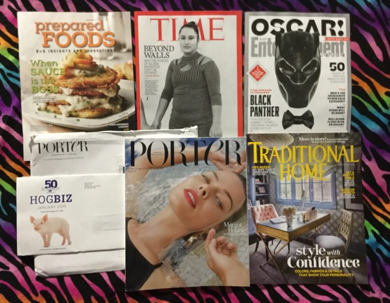 📬 01-26-2019 FREE mail 🍳 Prepared Foods ⏳ Time 📽 Oscar ! Entertainment weekly 🐖 Hog Slat, Inc. 👙Porter 🏡 Traditional Home 📚