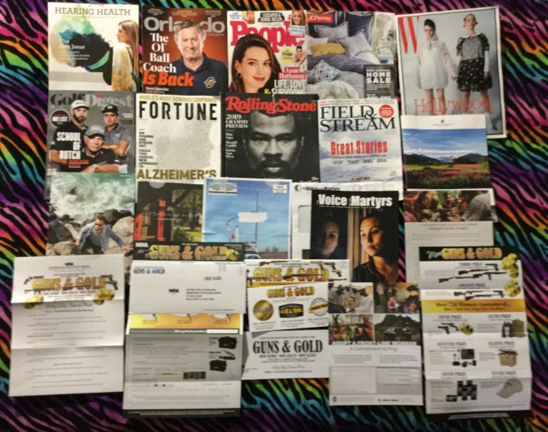 📬 02-02-2019 FREE mail 👂Hearing Health 🏈 Orlando 👪 People 🛏 JCPenny 🎎 W ⛳ Golf Digest 👵 Fortune 🌐 Rolling Stones 🐎 Field & Stream 🏔 Holland America Line 2019 Alaska & The Yukon 👖 Johnnie-O 🍷 Maker’s Mark 🔌 The Cooperative Connection  ⛪ The Voice of the Martyrs 🔫 Guns & Gold Sweepstakes from National Rifle Association 📚