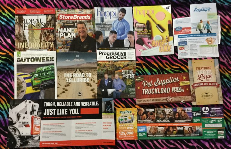 📬02-16-2019 FREE mail 🌐Global Finance 🏪 Store Brands 😁 Happi 💄Happi 🚿 HDIS 🚗 Autoweek 🏎KIA 🍎Progressive Grocer 🐎 Murdoch’s 🐴 Murdoch’s 🐱🚒 Bobcat of St. Louis🚬 Newport coupons  📚