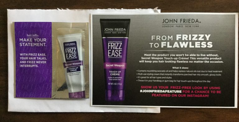 Free John  Frieda Frizz Ease Secret Weapon Touch-Up Creme Sample