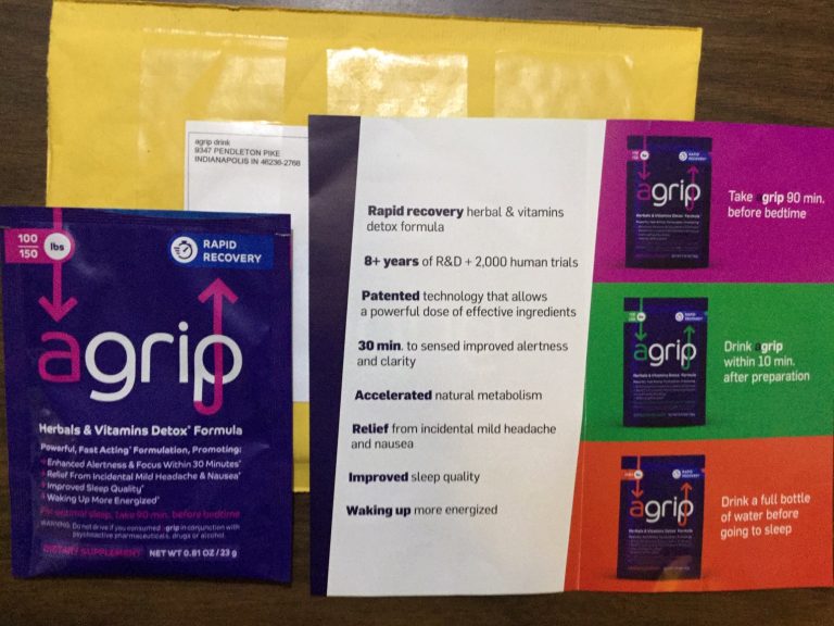 Free Agrip drink mix sample