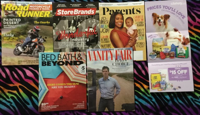 📬 04-06-2019 FREE mail 🏍Road Runner 🛍 Store Brands 👪 Parents 🐕 Chewy 🛏 Bed Bath & Beyond 👕 Vanity Fair 📚