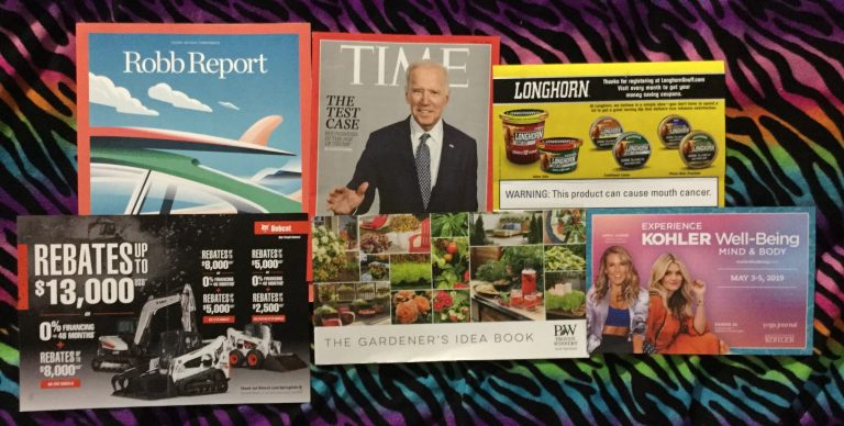 📬 04-08-2019 FREE mail 🐇Robb Report ⏳ Time 🚭🐂 Longhorn coupons 🚜 Bobcat discount offer 💐 The Gardener’s Idea Book from Proven Winners 🌌 Destinations Experience Kohler offer 📚