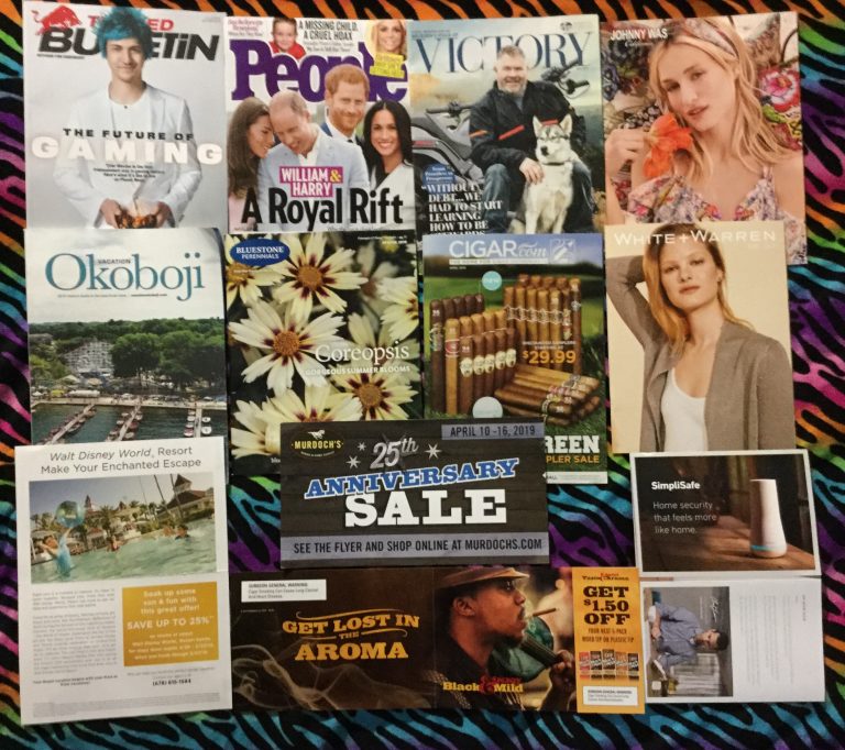 📬 04-14 2019 FREE mail 🎮 The Red Bulletin 👪 People ⛪ Believer’s Voice of Victory 👗 Johnny Was 🚢 Vacation Okoboji 💐 Bluestone Perennials 🚬 Cigar .com 🙋 White & Warren 🌐 Pixie Vacations .com 🐎 Murdoch’s 🚭 Black & Mild 🔫 Simple Safe 🔨📚