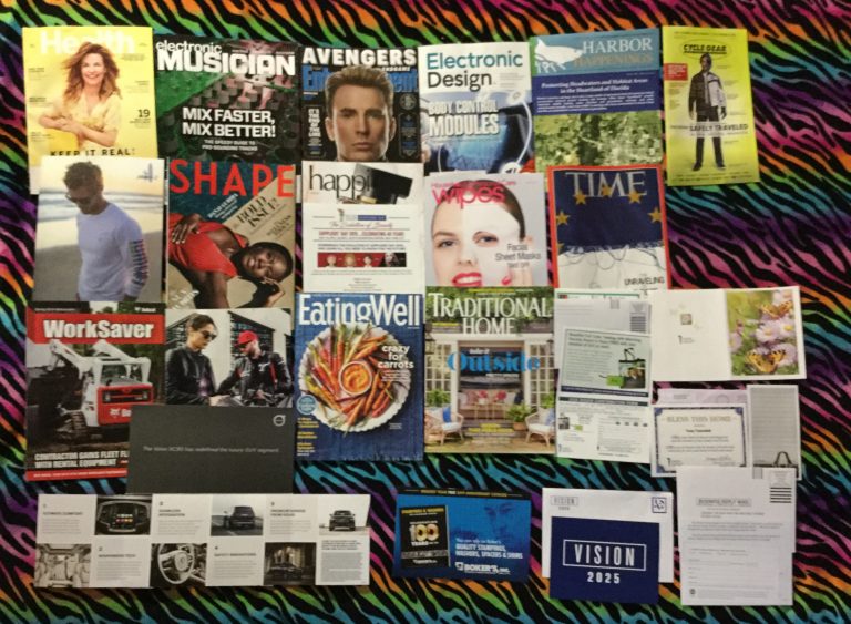 📬 04-15-2019 FREE mail 🍹 Health 🎛 Electronic Musician 📽 Entertainment Weekly 🖱 Electronic Design  🐟 Harbor Happenings 👖Cycle Gear 👕 Johnnie-O 👙Shape 😃 Happi 🚿 Household & Personal Care Wipes ⏳Time🚜 Work-Saver 🏍 J & P Cycles 🍖 Eating Well 🏡Traditional Home 🏫 United Negro Collage Fund address labels and pad🚗 Volvo buyers guide 🗜 Broker’s catalog 👓 Vision 2025 📚