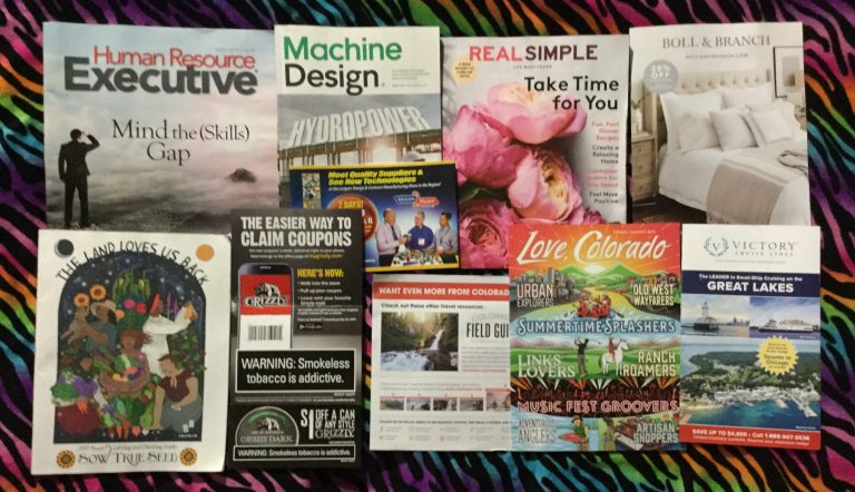 📬04-18-2019 FREE mail 🕴Human Resource Executive 💻 Machine Design 🌹 Real Simple 🛏 Boll & Branch 🌻The Land Loves Us Back 🚭 Grizzly coupons 🏔 Love Colorado 🛳 Victory Cruise Lines 📚